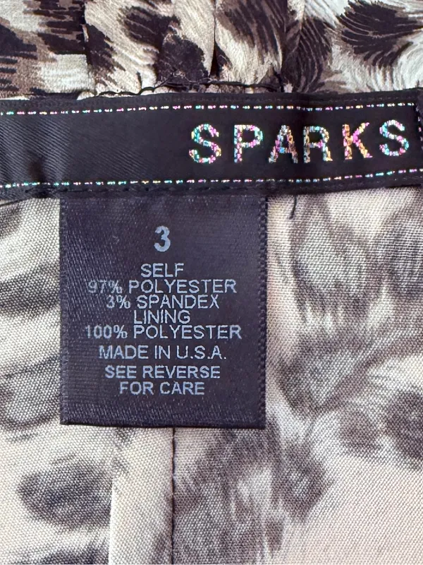 Sparks Leopard Print Mini Dress with Wide Straps Sz 3 - Image 6