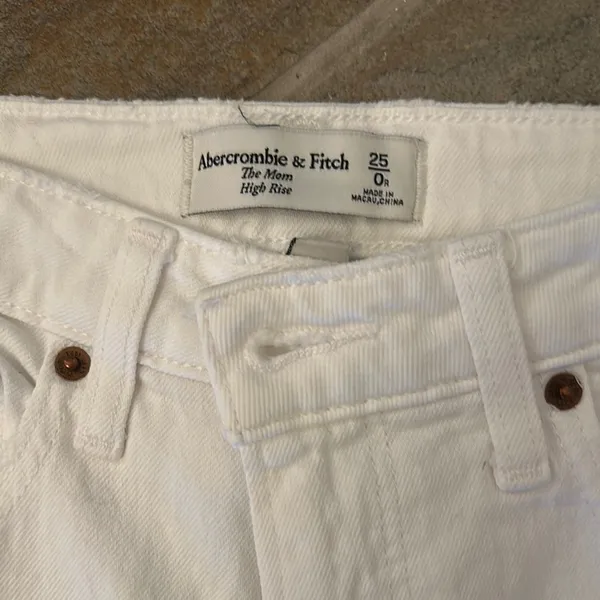 Abercrombie & fitch white mom high rise 25 - Image 2