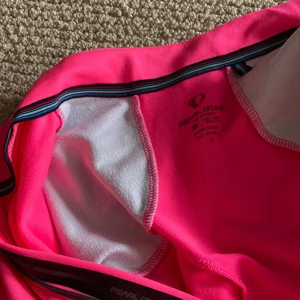 Pearl Izumi Elite Hot Pink Long Sleeve Cycling Jacket Jersey Pockets Like New S - Image 10