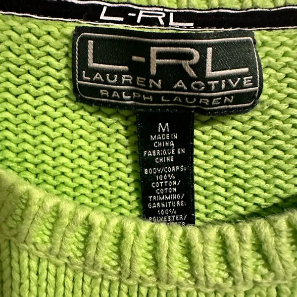 Ralph Lauren vintage‎ 90s thick cotton sweater size M - Image 2