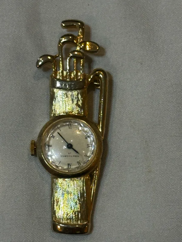 Vintage Gold-tone Ladies Gold Watch Pendant - Image 2