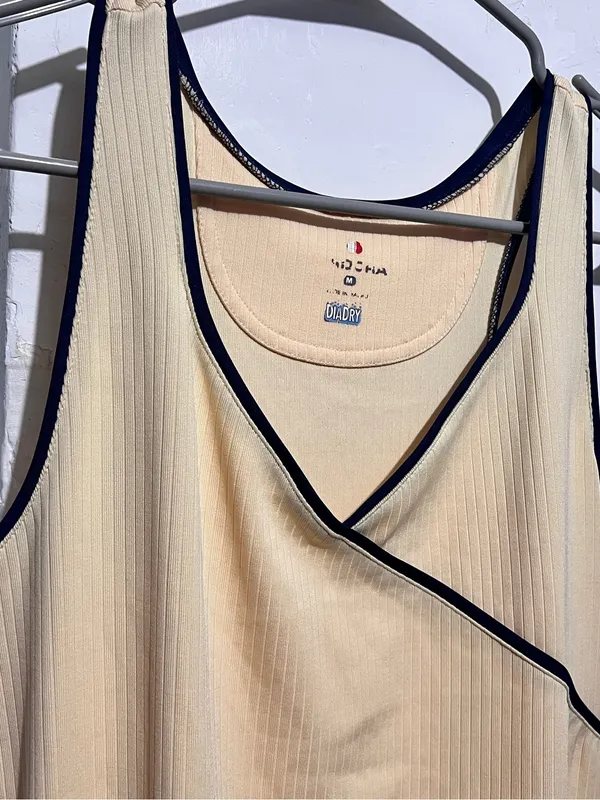 Diadora Pale Yellow Tennis Chemise with Black Trim - Image 4