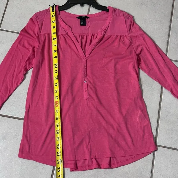 H&M Women Casual 3/4‎ Sleeve Pink Blouse Size S. - Image 6
