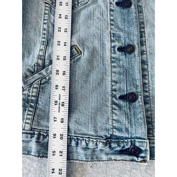 Levi's Levi Strauss Signature Women's Blue Denim Jacket Size Medium 8/10 Pockets - Image 7