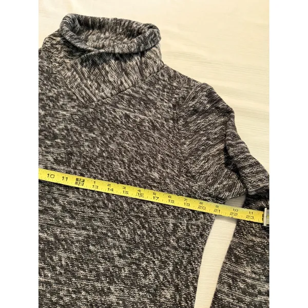 Express Womens Black White Space Dye Cowl Neck Long Sleeve‎ Sweater Size M - Image 4