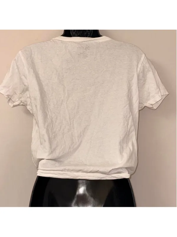 white queen graphic tee with red lips sequence, covered and eyelashes #loungewea - Image 3