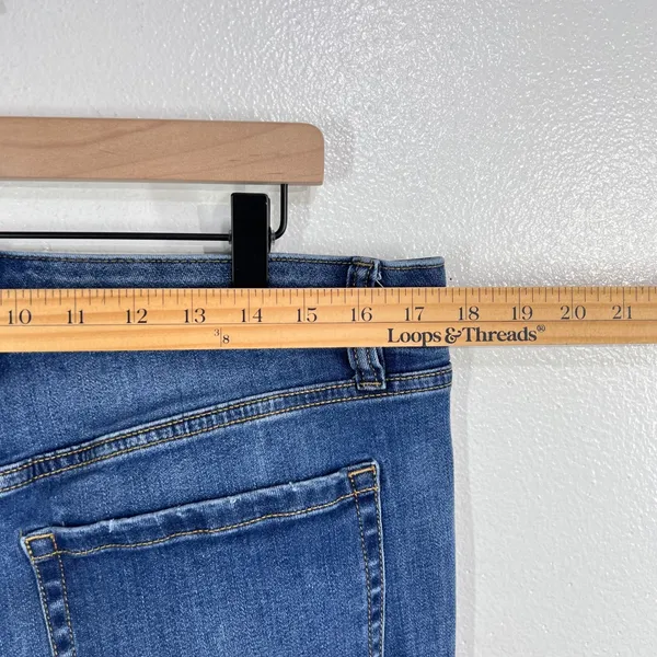 Lane Bryant Flex Magic Waistband Mid Rise Flare Jeans Plus Size 14‎ Blue Stretch - Image 6