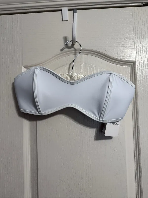 Body Glove White Bikini Tube Top Wired Strapless Bandeau Beach‎ Swimsuit Resort - Image 2