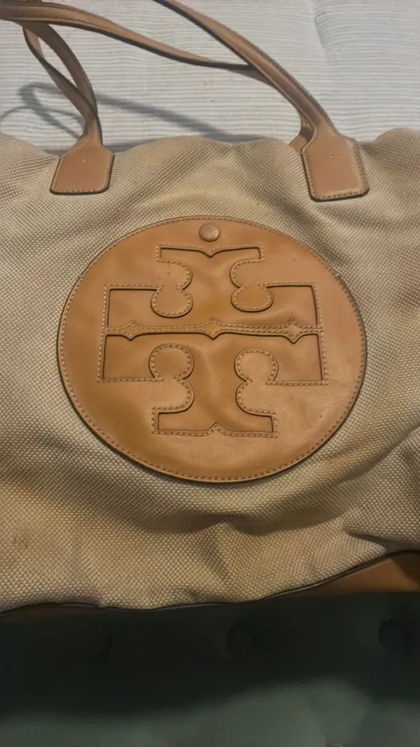 Tory Burch Leather and canvas tote - Image 2