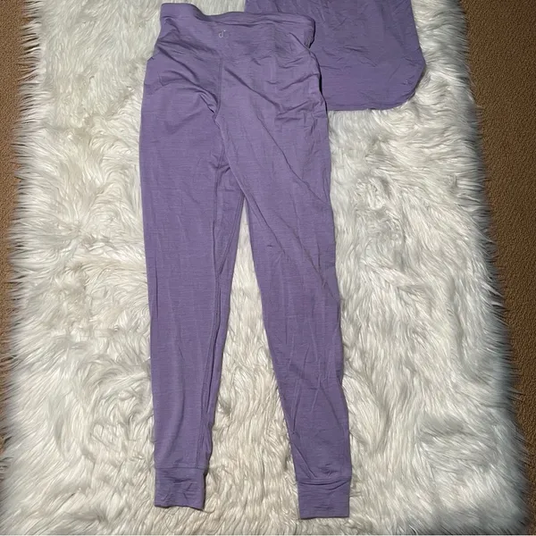 Dagsmejan Women's Size XS/S‎ Pajama Set Light Purple Nattwarm Merino Wool Sweden - Image 8