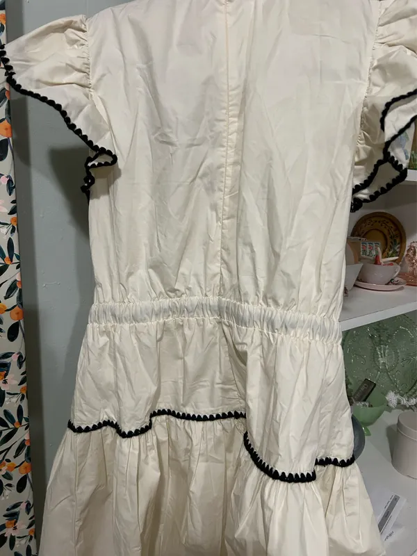 & Other Stories Cream and black dress - Image 5