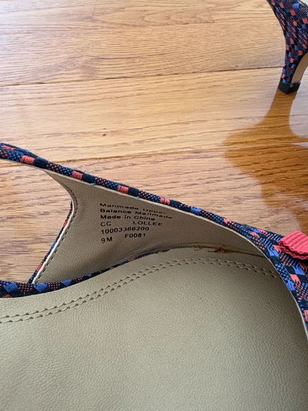 Charter Club Red and blue slingback heels - Image 4