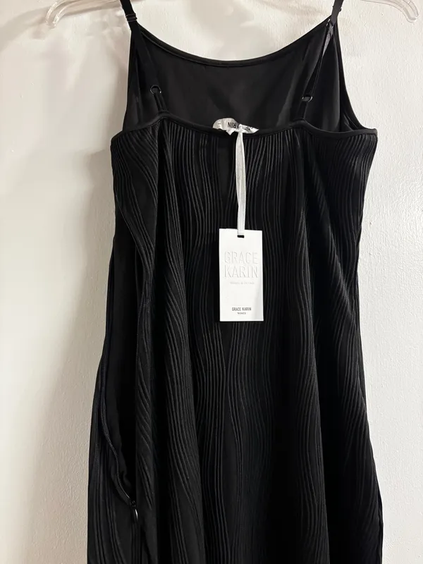 Grace Karin Black Long Dress S - Image 3