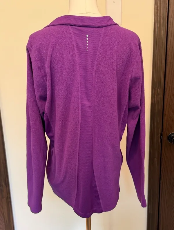 The North Face pullover purple quarter zip fleece jacket - Image 6