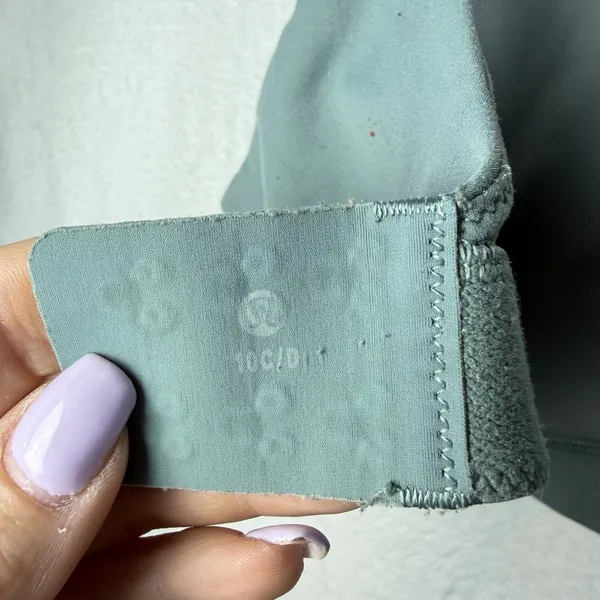 Lululemon In Alignment Straight-Strap Bra Tidewater Teal Green size 10 C/D - Image 5