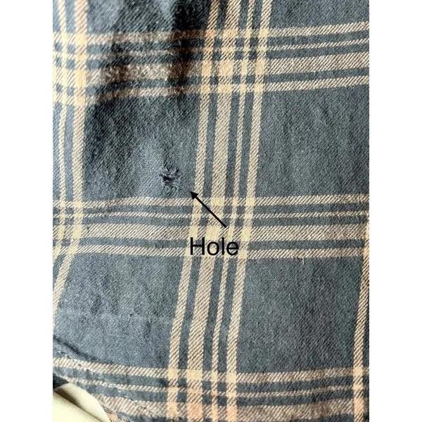 aBound Plaid Button Up Shirt Medium Cotton Long Sleeve Brown Pink - Image 6