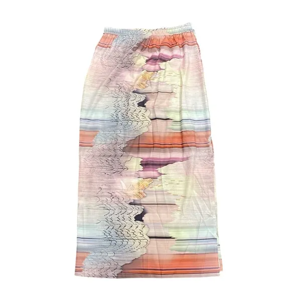 Off The Shoulder Top and Midi Skirt in Abstract Multi, Size XL​ - Image 4