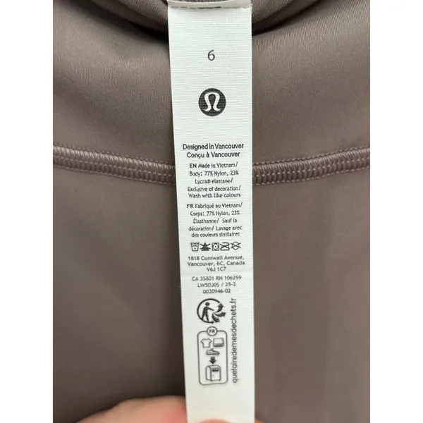 NWT lululemon Wunder Train Tight 28 washed grey size 6 Washed Grey authentic - Image 5