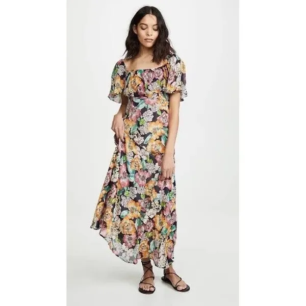 $325 Rachel Pally Women's Blue Sheer Long Eden Floral Maxi‎ Dress Size 3X NWT - Image 3