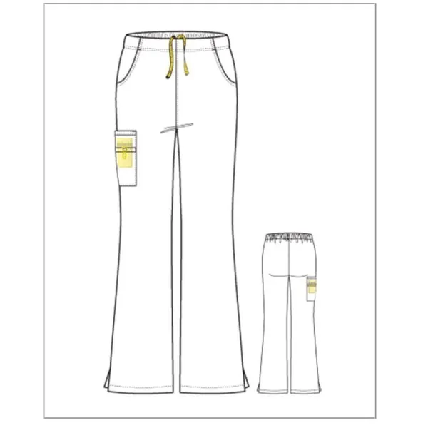 Wonderwink Medical‎ Blue Romeo Flare Cargo Scrub Uniform Pants 3X TALL Nurse NWT - Image 3