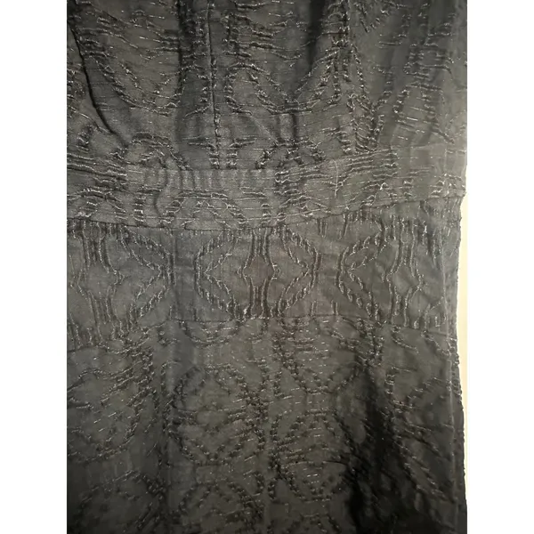 J.Crew Womens‎ Black Textured Jacquard Sleeveless Fit & Flare Dress Size 6 - Image 2