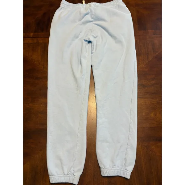 Comfort Colors Sweatpants Women Medium Blue Jesus Set Me Free Graphic Joggers - Image 3