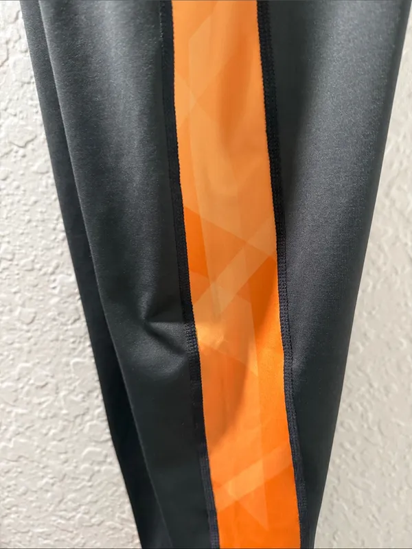 NWT OTF Orangetheory Fitness Gray Leggings with Orange Side Stripes - Image 11