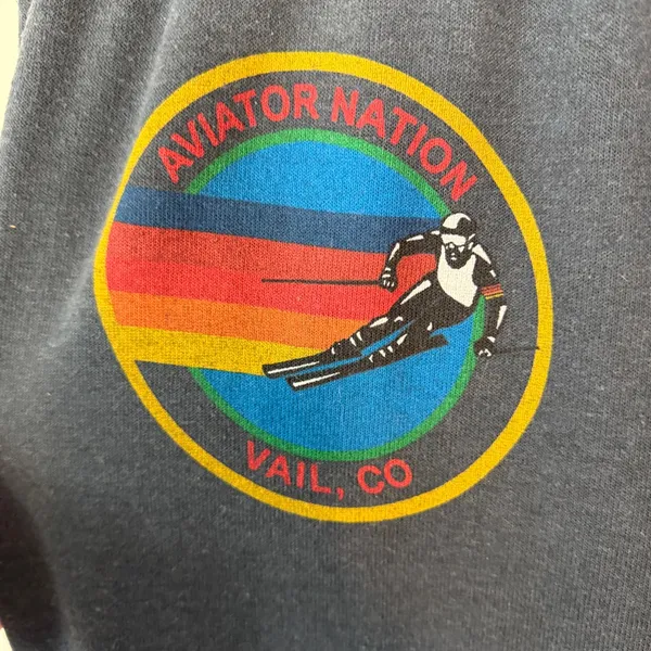 Aviator Nation Vail Sweatpants Logo Charcoal Grey XL Colorado SOLD OUT - Image 4