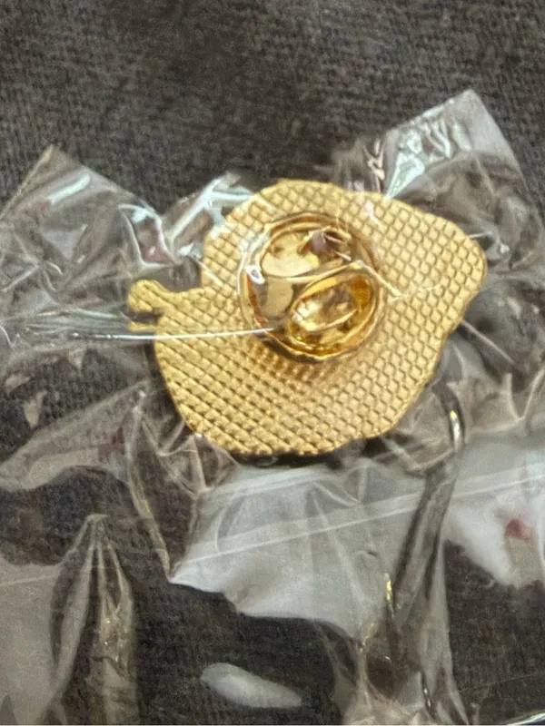 Snail Enamel Pin Orange - Image 2
