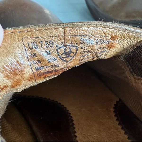 Ariat Shoes Womens 7 1/2 Brown Leather Santa Cruz Comfort Slip‎ On Clogs - Image 10