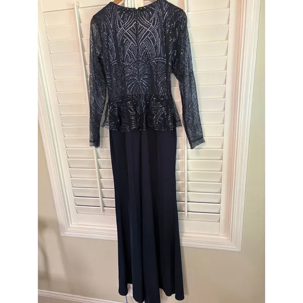 Tadashi Shoji Navy‎ Sequin Maxi Dress Size 10 - Image 2