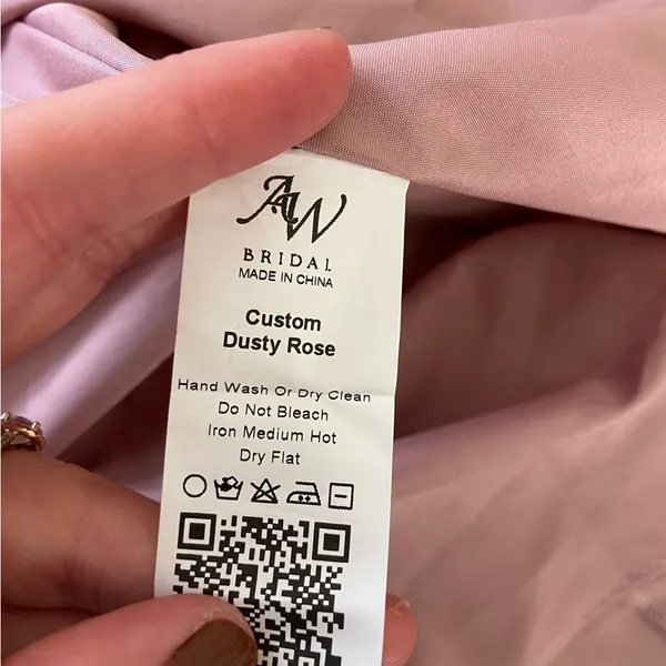 EUC AW Bridal women’s‎ dusty rose one-shoulder molded cup zip slit maxi dress - Image 8