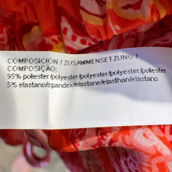 NWT Cosita Linda‎ Mandarin Floral Tiered Maxi Dress CL22548C Orange Pink Small - Image 7