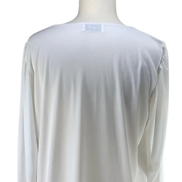 Vanity Fair | Medium | VINTAGE Embroidered Satin Button Robe Lingerie Night Gown - Image 4