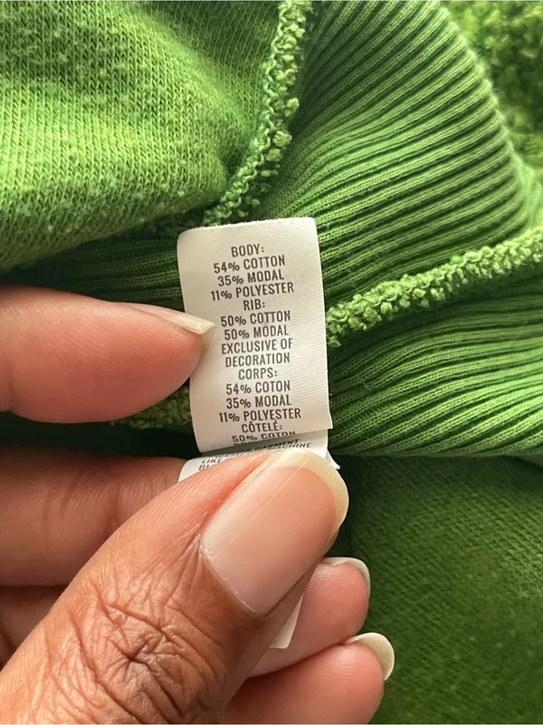 AERIE | Bright Green Terry Sherpa Crewneck Oversized Pullover Sweater Sz XXL - Image 10