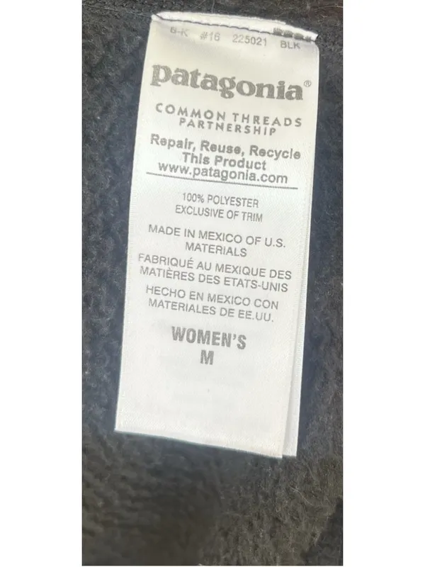 Patagonia Pullover Women’s Medium Re-Tool Snap-T Fleece Black Gorpcore Outdoor - Image 10