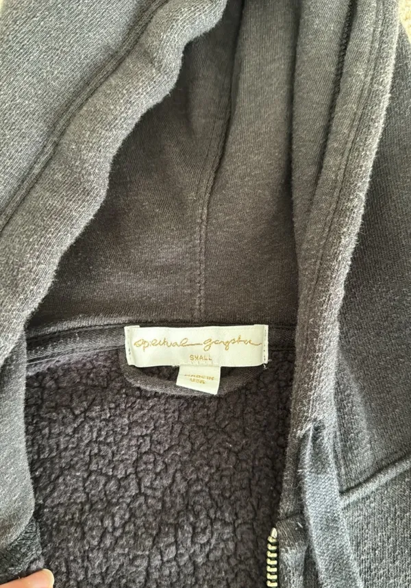 Spiritual Gangster Rainbow Stripe Love More Meditation Zip-Front Sweatshirt Hood - Image 7