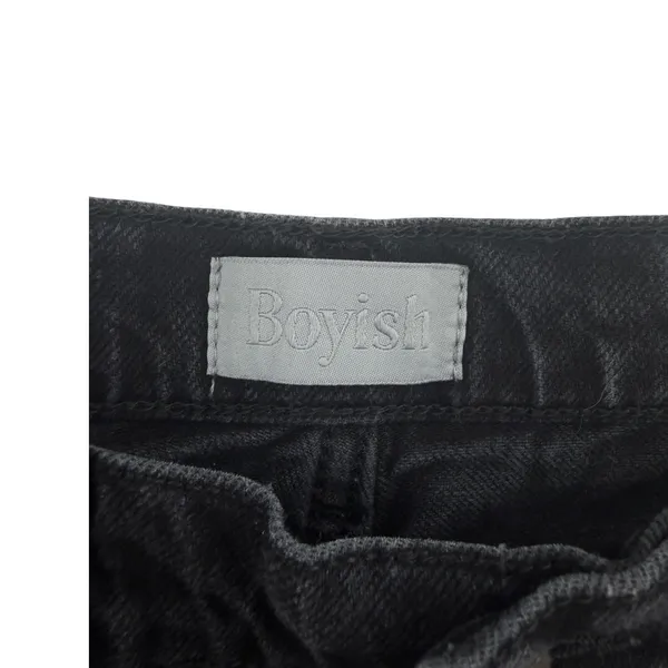 Boyish The Mikey High Rise Wide Leg Jeans Black Beauty Black Size 28 - Image 12