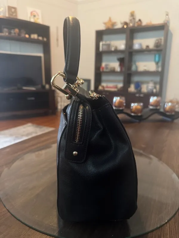 Aldo Black Satchel with Gold Hardware - Image 5