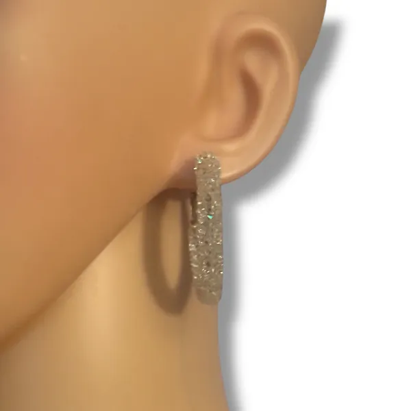 Sparkly AB wrapped hoop earrings Multiple - Image 4