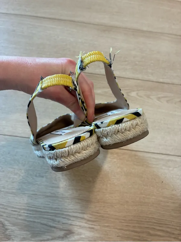 Diane Von Furstenberg Women’s Slingback Flat Espadrilles Yellow Size 7 - Image 6