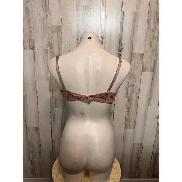 Victoria’s Secret Pink Cherry Print Push Up Bra Love Pink 34D - Image 4