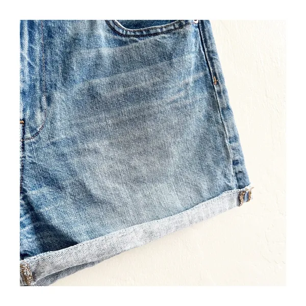 J.CREW Denim Shorts Womens Size 28 Blue Denim Cuffed Medium Wash Pocket Preppy - Image 5