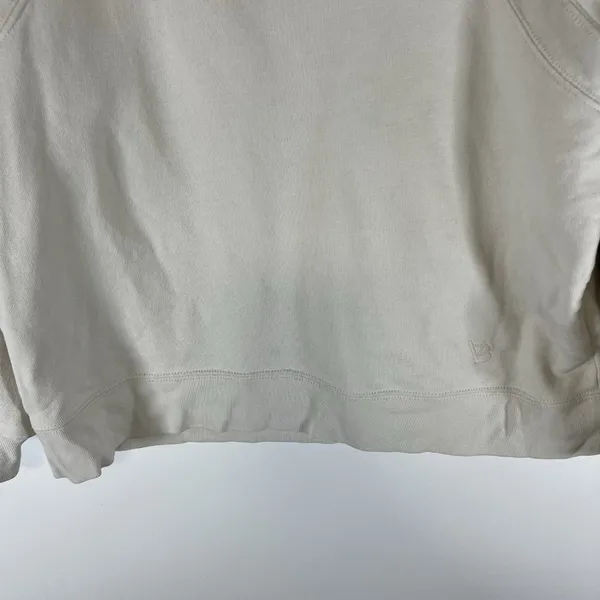 Veronica Beard Sweatshirt Womens Small Cream Ivory Natti Crop‎ French Terry Pima - Image 3