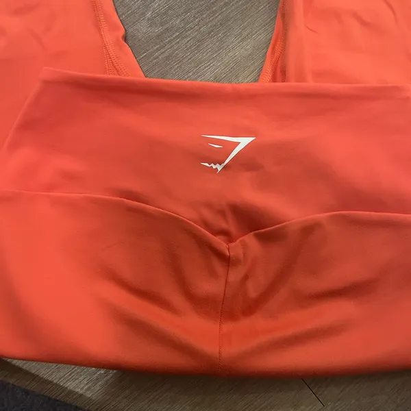Gymshark Vibrant Coral 7/8 Leggings - Image 2