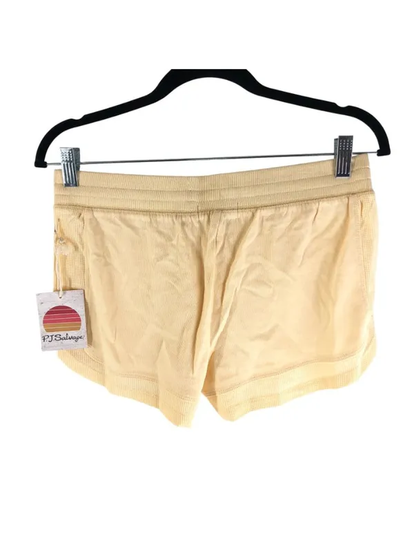 PJ Salvage Everyday Fade Away Shorts Pajama Lounge Pull On Drawstring Yellow M - Image 2