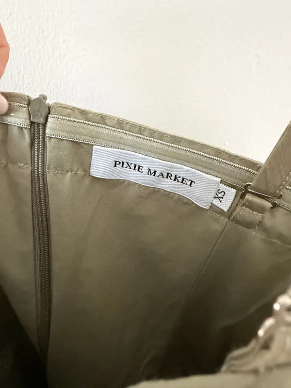 Pixie Market Utility Dress Tan Size XS - Image 5