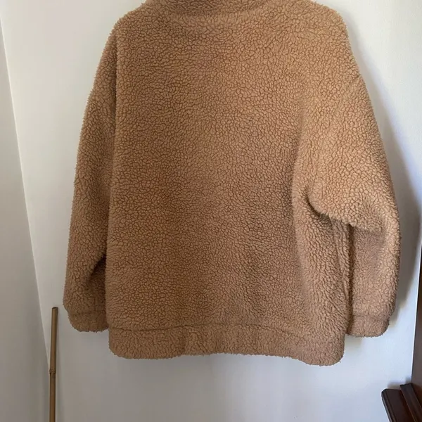 I AM GIA Teddy Jacket XS Camel Sherpa Zip Streetwear Coat Women - Image 3