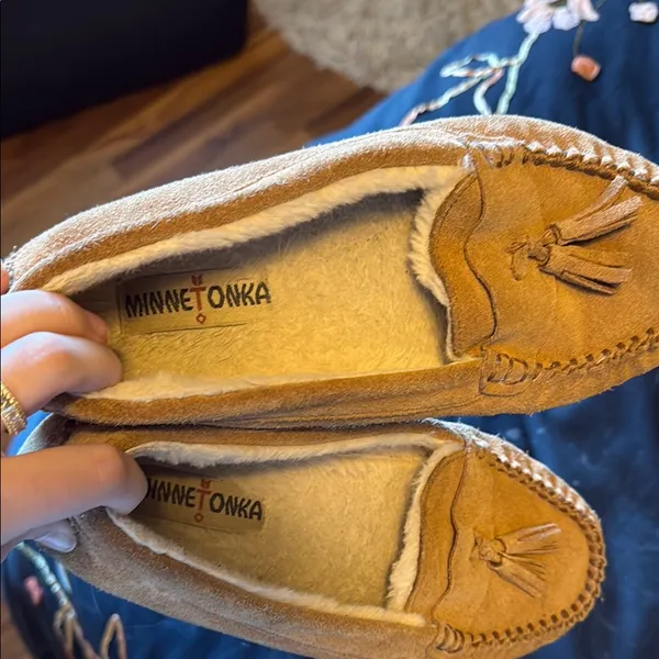 Minnetonka Brown Suede Moccasins - Image 2