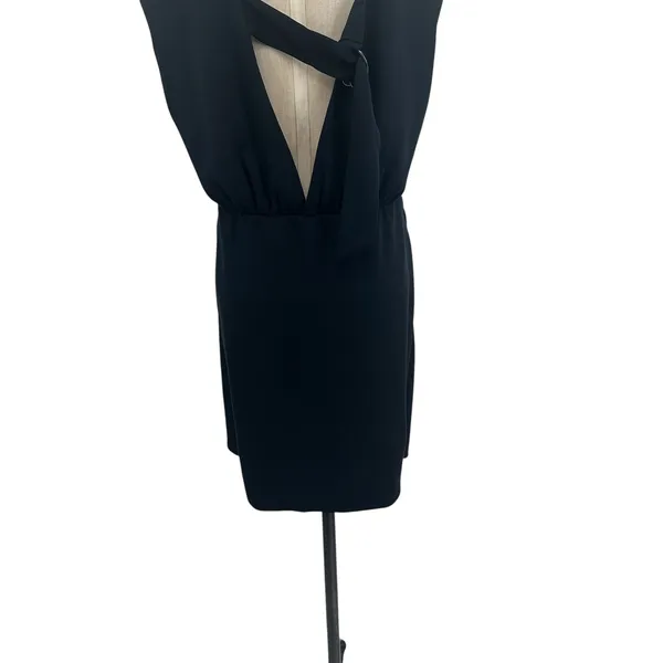 Free People Runaway Knit Mini Dress‎ Sleeveless Draped Black Size XL - Image 9